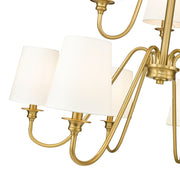 Gianna 9 Light Chandelier in Modern Gold