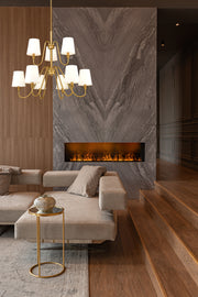 Gianna 9 Light Chandelier in Modern Gold in a room setting
