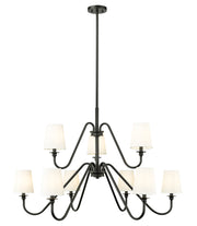 Gianna 9 Light Chandelier in Matte Black