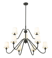 Gianna 9 Light Chandelier in Matte Black