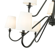 Gianna 9 Light Chandelier in Matte Black