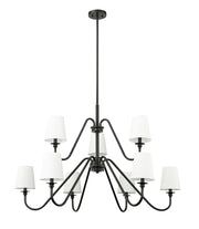 Gianna 9 Light Chandelier in Matte Black