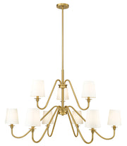 Gianna 9 Light Chandelier in Modern Gold