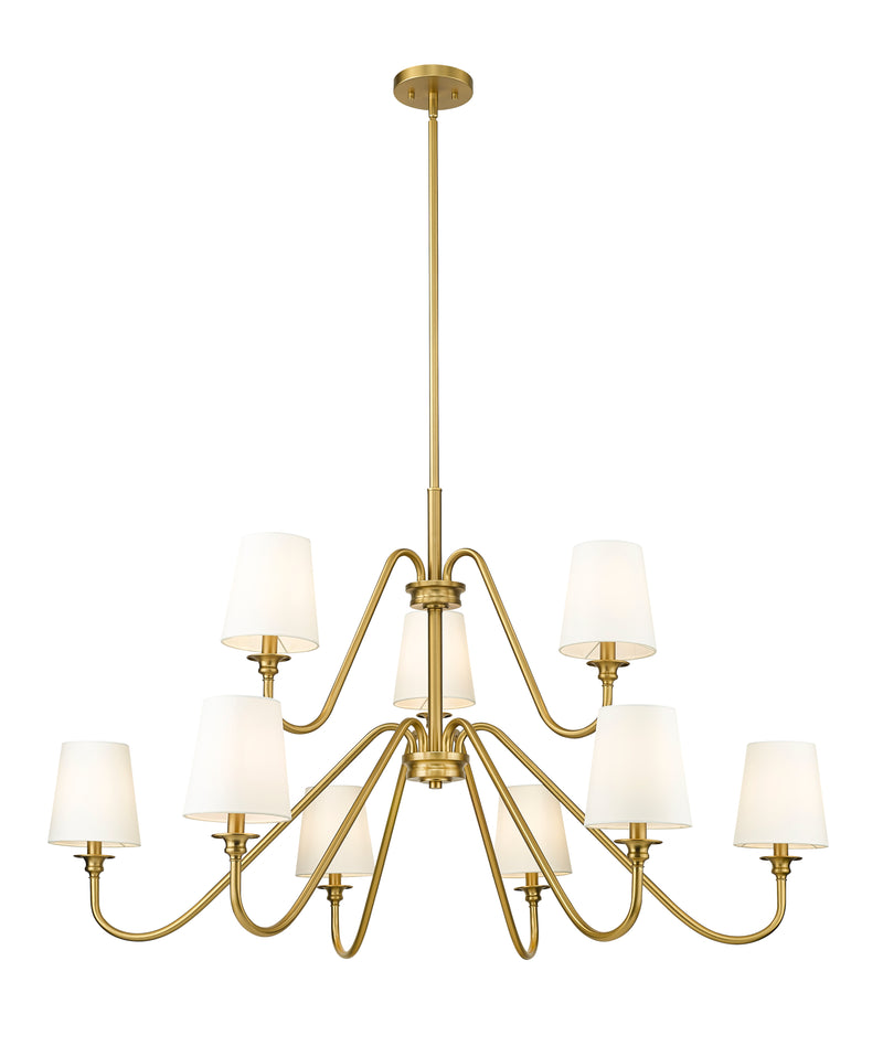 Gianna 9 Light Chandelier in Modern Gold