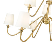 Gianna 9 Light Chandelier in Modern Gold
