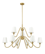 Gianna 9 Light Chandelier in Modern Gold