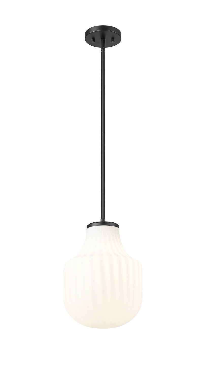 Newbury 1 Light 10" Pendant in Matte Black