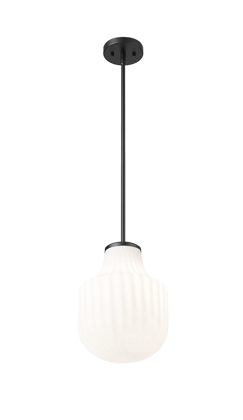 Newbury 1 Light 10" Pendant in Matte Black