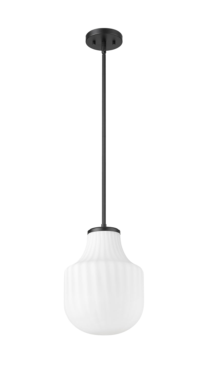 Newbury 1 Light 10" Pendant in Matte Black