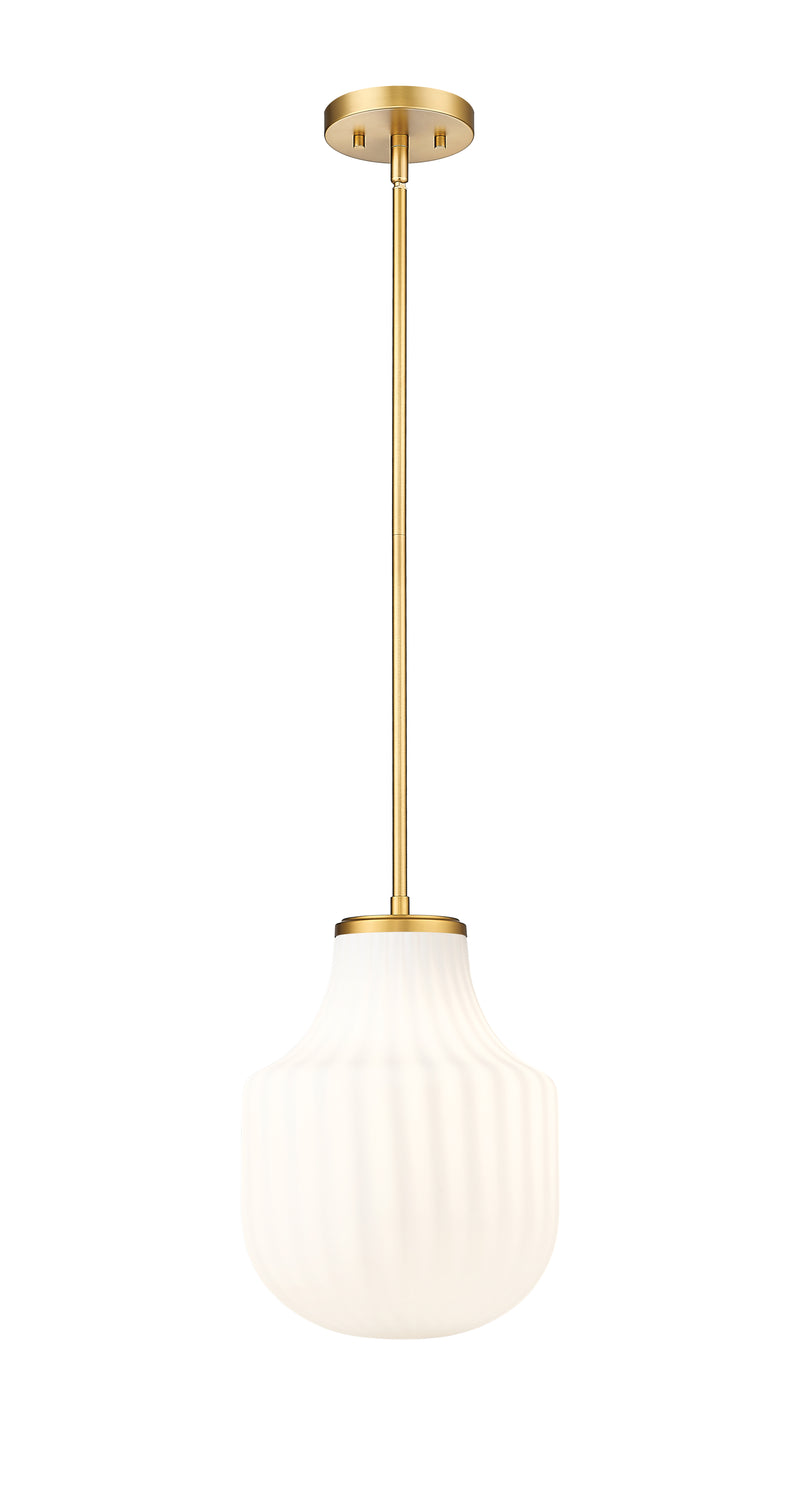 Newbury 1 Light 10" Pendant in Modern Gold