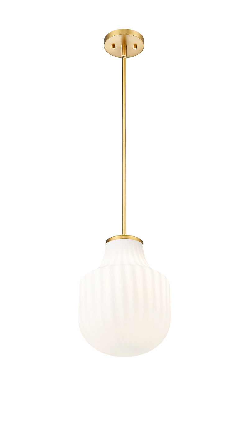 Newbury 1 Light 10" Pendant in Modern Gold