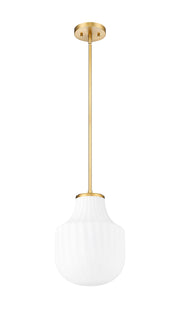 Newbury 1 Light 10" Pendant in Modern Gold