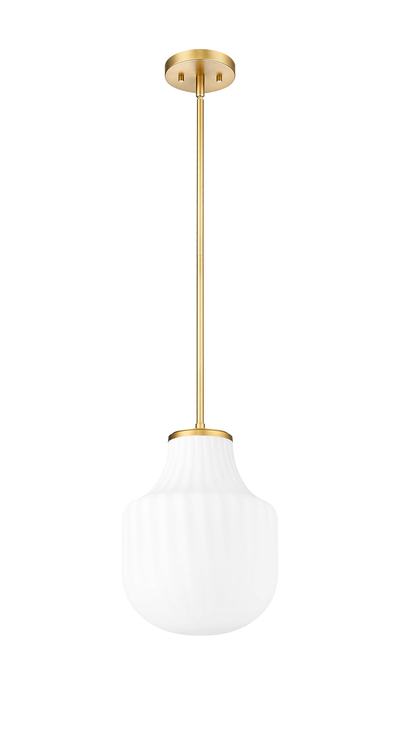 Newbury 1 Light 10" Pendant in Modern Gold