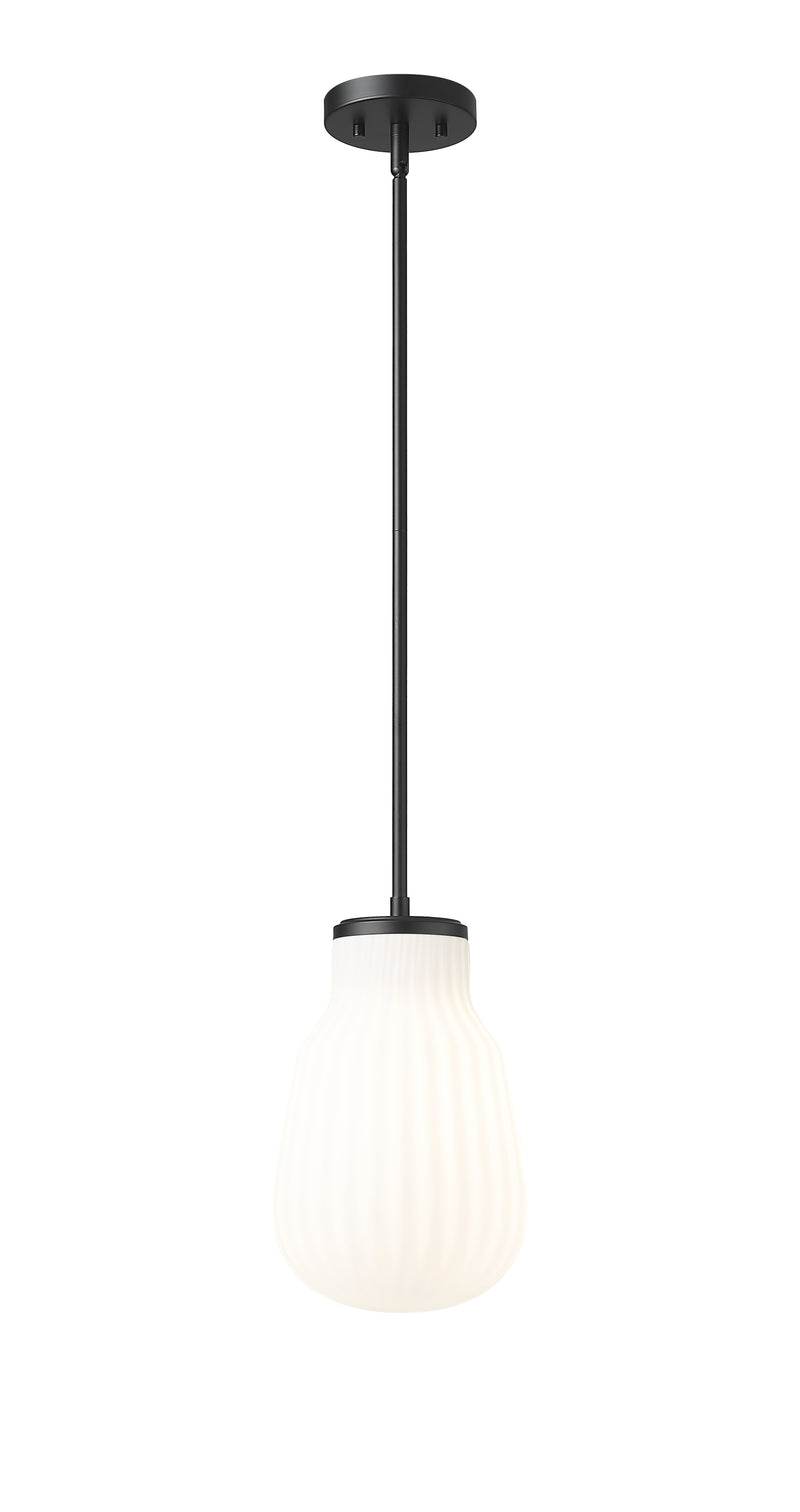 Newbury 1 Light 8" Pendant in Matte Black