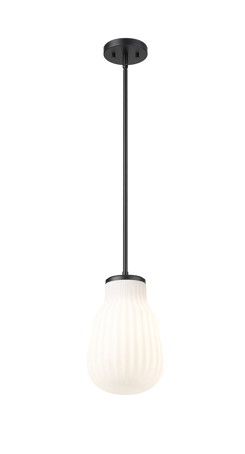 Newbury 1 Light 8" Pendant in Matte Black
