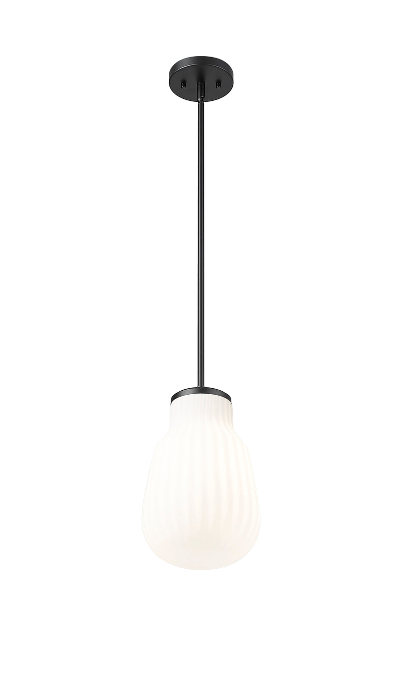 Newbury 1 Light 8" Pendant in Matte Black