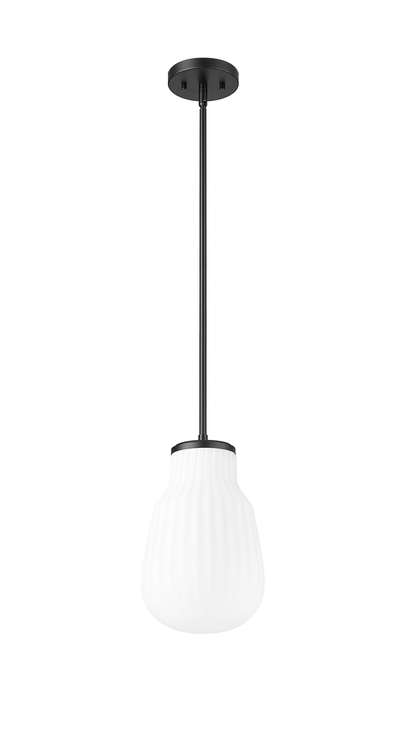 Newbury 1 Light 8" Pendant in Matte Black