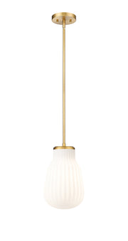 Newbury 1 Light 8" Pendant in Modern Gold