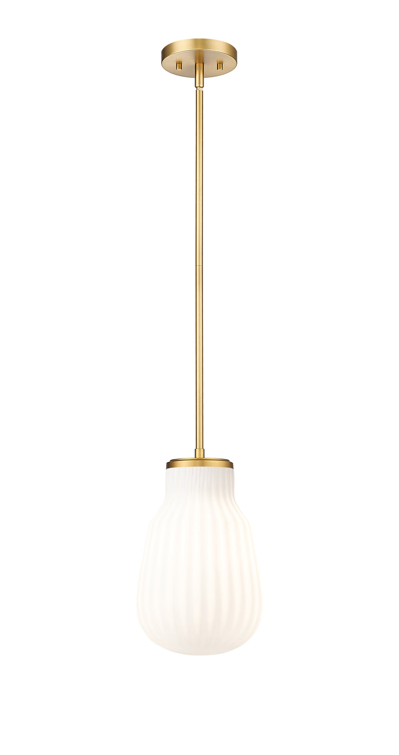 Newbury 1 Light 8" Pendant in Modern Gold