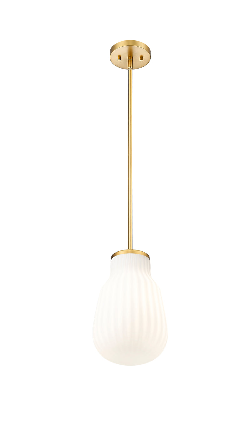 Newbury 1 Light 8" Pendant in Modern Gold