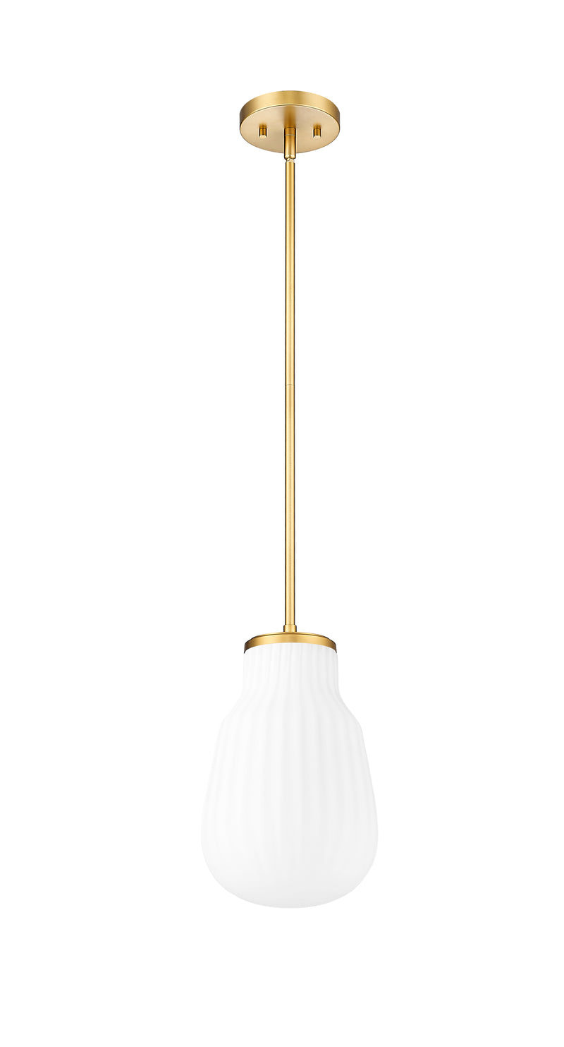 Newbury 1 Light 8" Pendant in Modern Gold