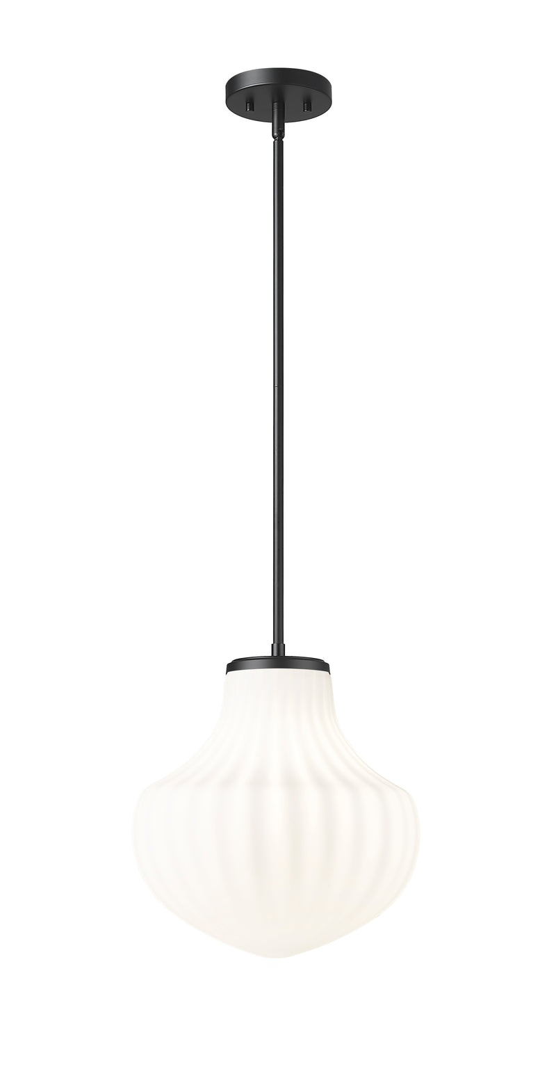 Newbury 1 Light 13" Pendant in Matte Black