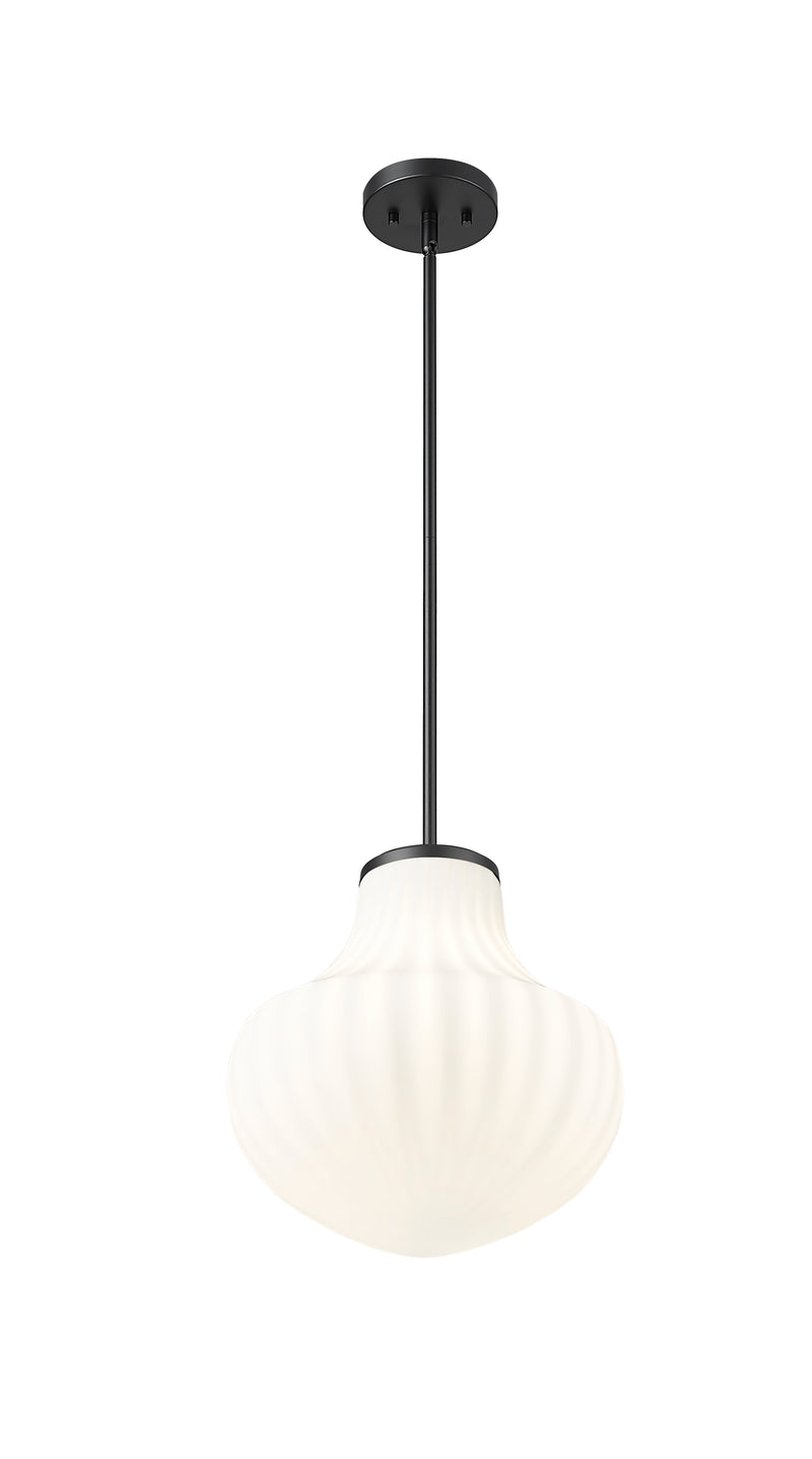 Newbury 1 Light 13" Pendant in Matte Black