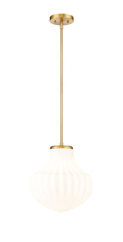 Newbury 1 Light 13" Pendant in Modern Gold