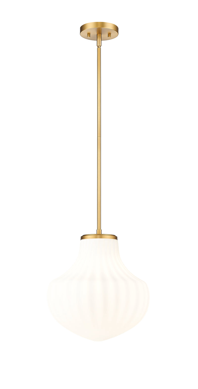 Newbury 1 Light 13" Pendant in Modern Gold