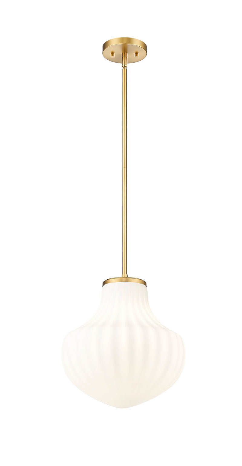 Newbury 1 Light 13" Pendant in Modern Gold