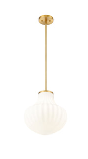 Newbury 1 Light 13" Pendant in Modern Gold