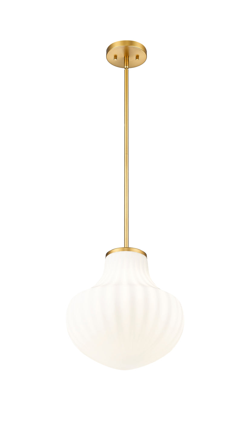 Newbury 1 Light 13" Pendant in Modern Gold
