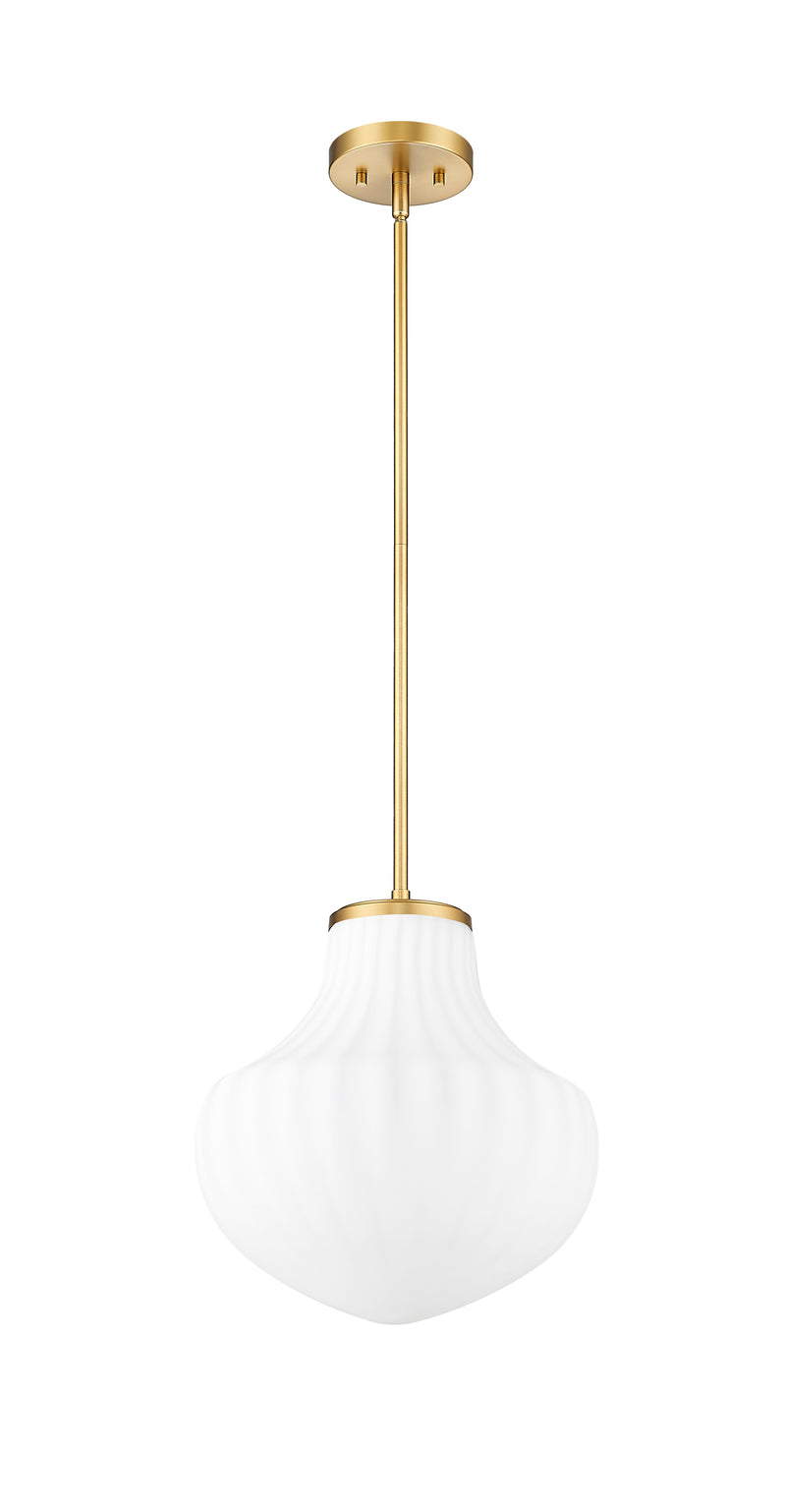 Newbury 1 Light 13" Pendant in Modern Gold