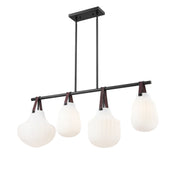 Newbury 4 Light 49.75" Pendant in Matte Black