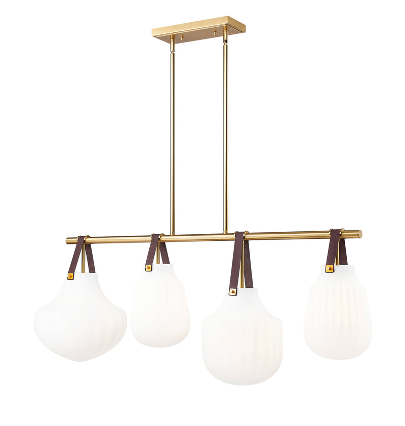 Newbury 4 Light 49.75" Pendant in Modern Gold