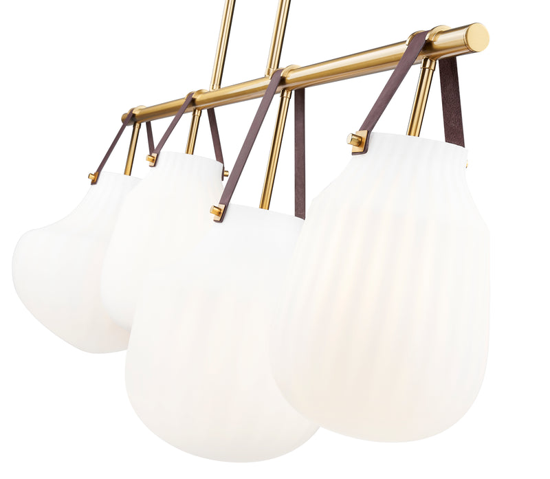 Newbury 4 Light 49.75" Pendant in Modern Gold