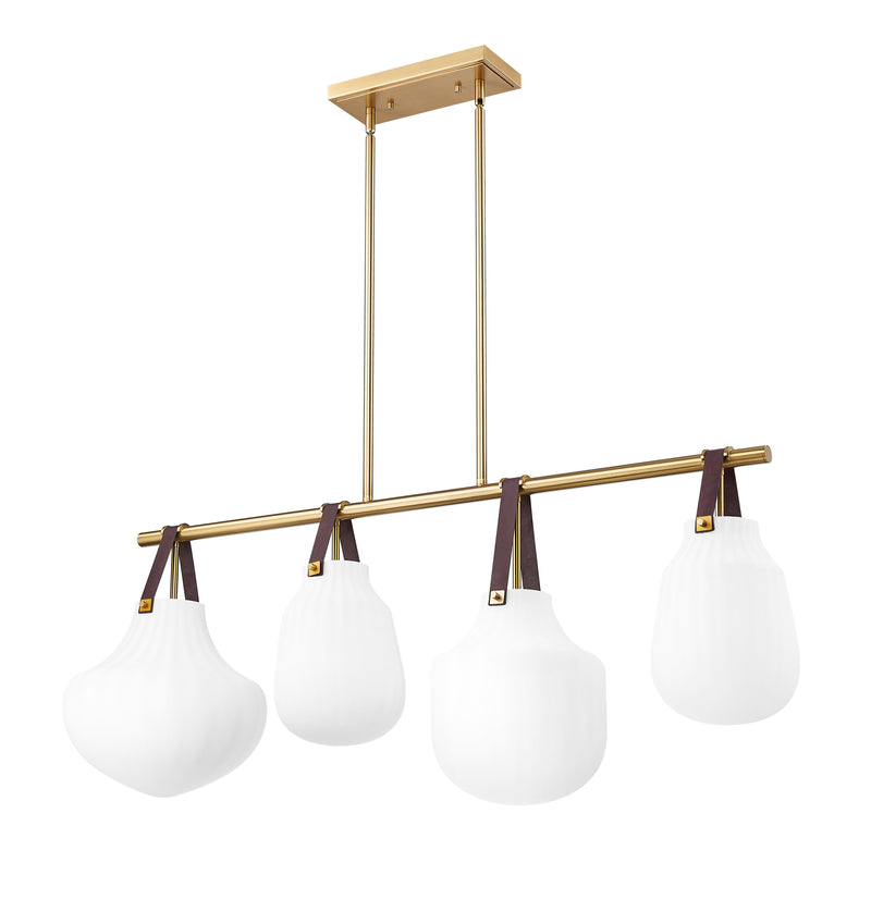 Newbury 4 Light 49.75" Pendant in Modern Gold