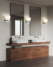 Annalise 1 Light 5" Wall Sconce in Chrome in a room setting