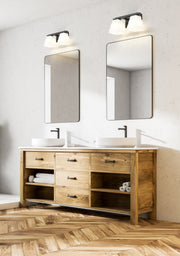 Annalise 2 Light 14" Vanity in Matte Black in a room setting