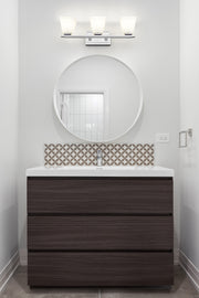 Annalise 3 Light 24" Vanity in Chrome in a room setting