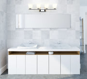 Annalise 4 Light 32" Vanity in Chrome in a room setting
