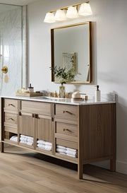 Annalise 4 Light 32" Vanity in Modern Gold in a room setting