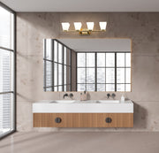 Annalise 4 Light 32" Vanity in Modern Gold in a room setting