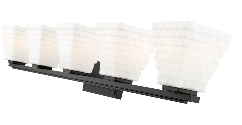 Annalise 5 Light 42" Vanity in Matte Black