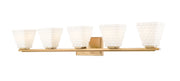 Annalise 5 Light 42" Vanity in Modern Gold