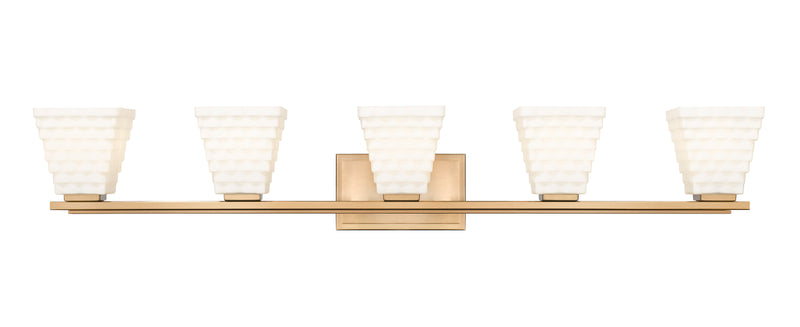 Annalise 5 Light 42" Vanity in Modern Gold
