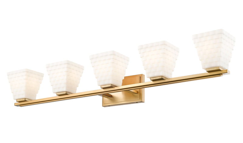 Annalise 5 Light 42" Vanity in Modern Gold