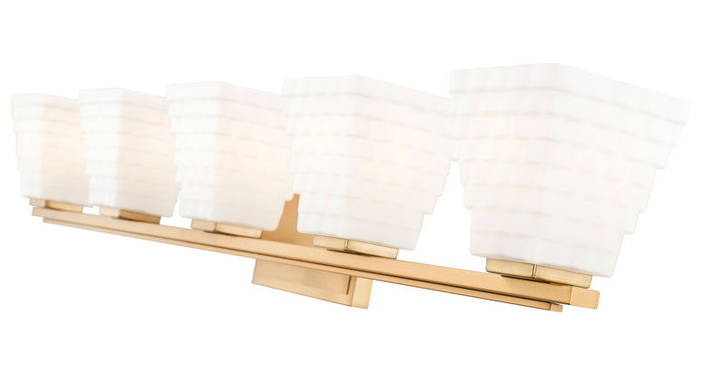 Annalise 5 Light 42" Vanity in Modern Gold