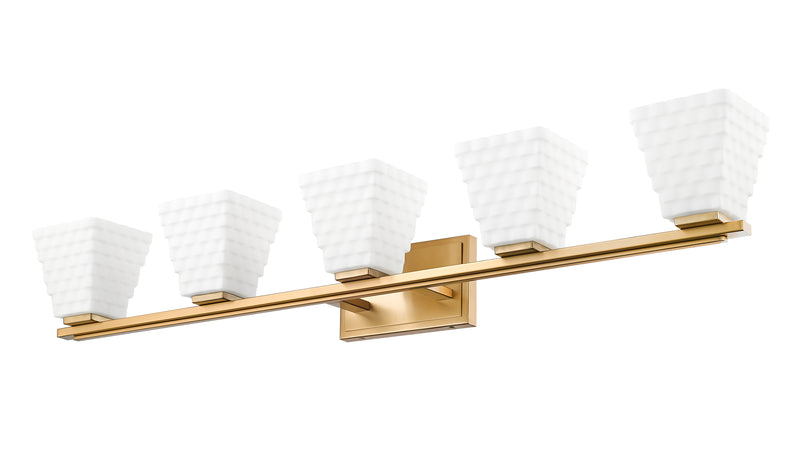 Annalise 5 Light 42" Vanity in Modern Gold