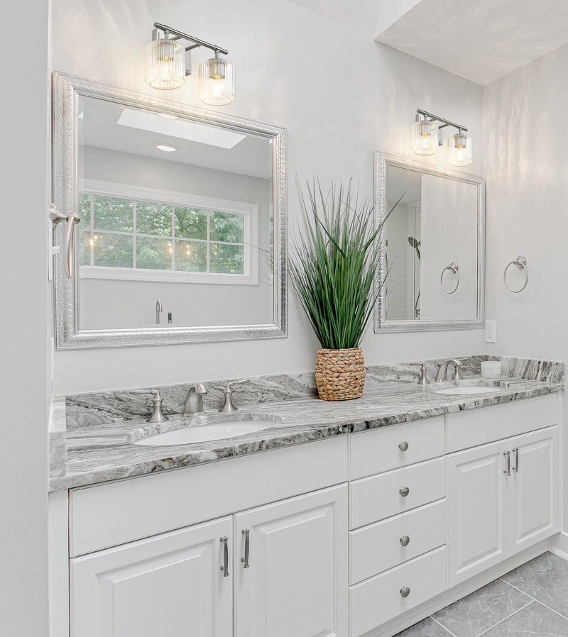 Landon 2 Light 14" Vanity in Brushed Nickel in a room setting